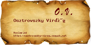 Osztrovszky Virág névjegykártya
